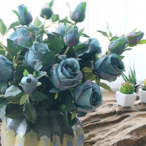 Artificial Bulgaria Roses 1 Branch (2 Heads) 67cm Rosa Damascena Premium Quality   192627870253